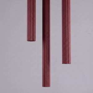 Pendant Lamp Arche 3P Burgundy Uncategorized Great Lighting UK Ltd