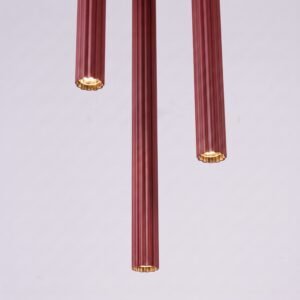 Pendant Lamp Arche 3P Burgundy Uncategorized Great Lighting UK Ltd