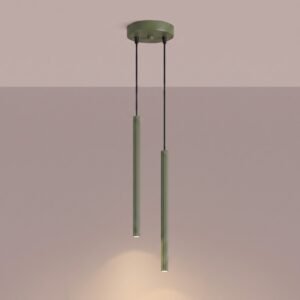 Pendant Lamp Arche 2P Olive Green Uncategorized Great Lighting UK Ltd