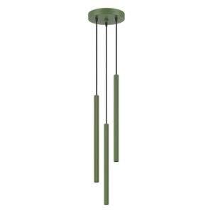 Pendant Lamp Arche 3P Olive Green Uncategorized Great Lighting UK Ltd