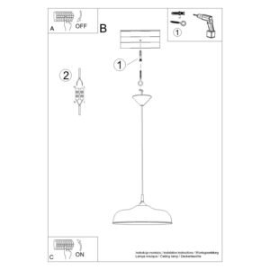Pendant Lamp Gina Red Ochre Uncategorized Great Lighting UK Ltd