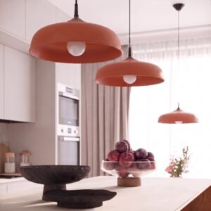 Pendant Lamp Gina Red Ochre Uncategorized Great Lighting UK Ltd