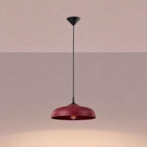 Pendant Lamp Gina Burgundy Uncategorized Great Lighting UK Ltd