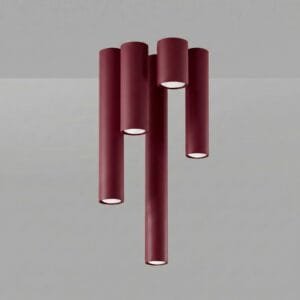 Ceiling Lamp Lagos 10 Burgundy Uncategorized Great Lighting UK Ltd
