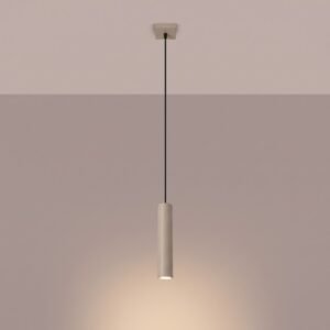 Pendant Lamp Lagos 1 Taupe Uncategorized Great Lighting UK Ltd