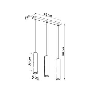 Pendant Lamp Lagos 3L Taupe Uncategorized Great Lighting UK Ltd