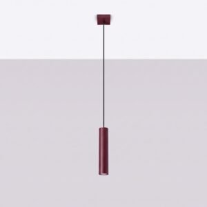 Pendant Lamp Lagos 1 Burgundy Uncategorized Great Lighting UK Ltd