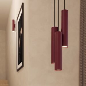 Wall Lamp Lagos Burgundy Uncategorized Great Lighting UK Ltd