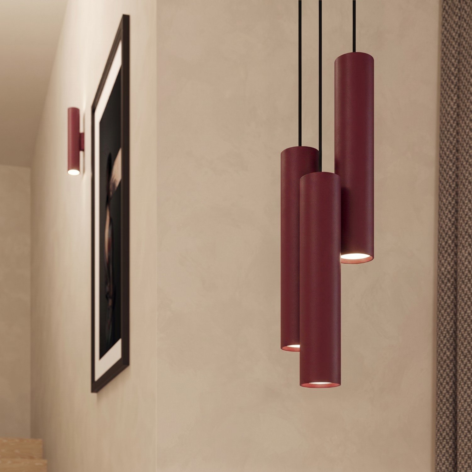 Wall Lamp Lagos Burgundy Uncategorized Great Lighting UK Ltd