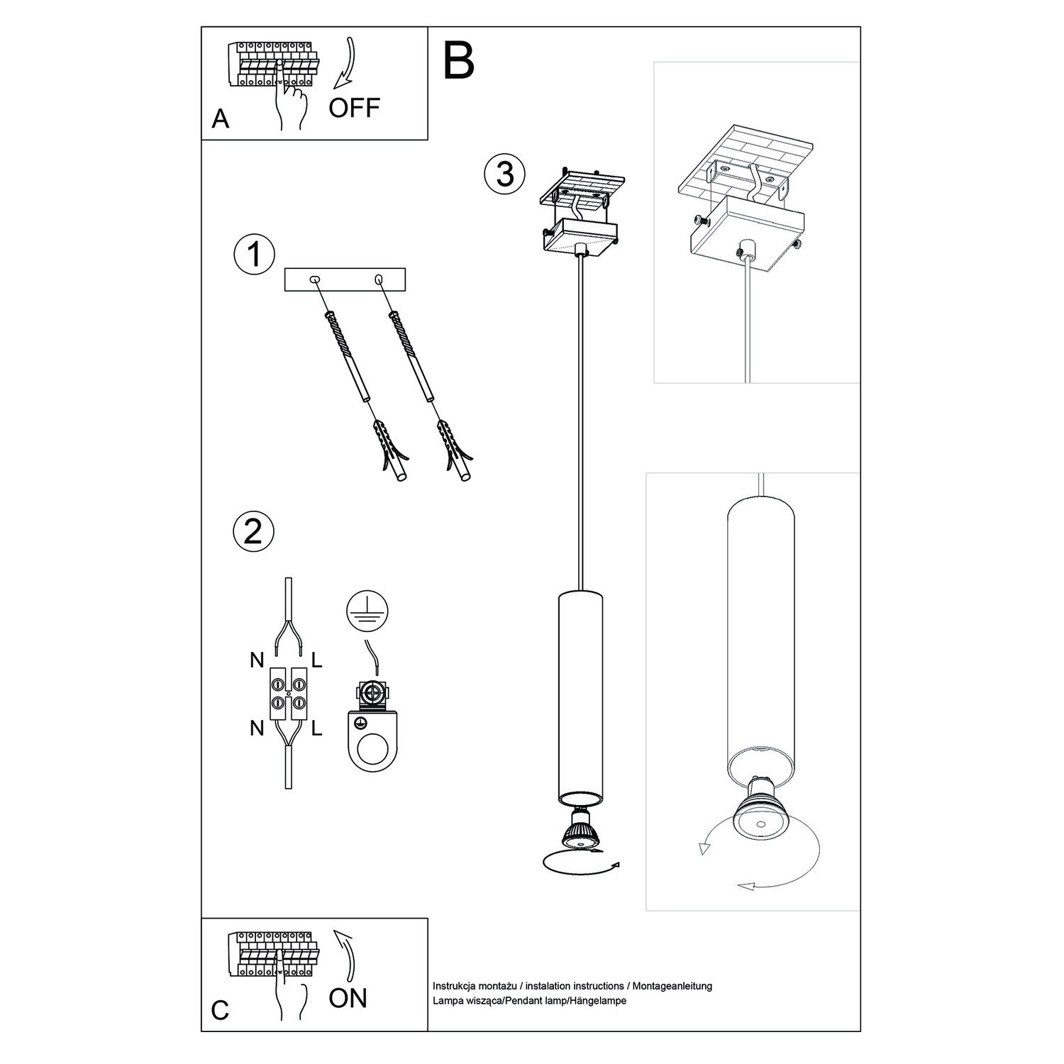 Pendant Lamp Lagos 1 Ultramarine Uncategorized Great Lighting UK Ltd