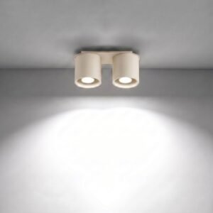 Ceiling Lamp Orbis 2 Beige Uncategorized Great Lighting UK Ltd
