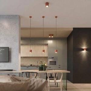 Ceiling Lamp Orbis 2 Red Ochre Uncategorized Great Lighting UK Ltd
