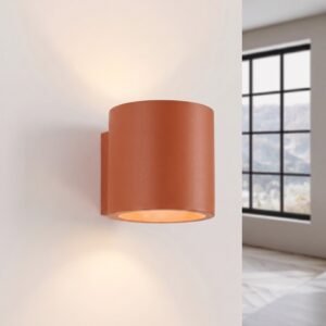 Wall Lamp Orbis 1 Red Ochre Uncategorized Great Lighting UK Ltd