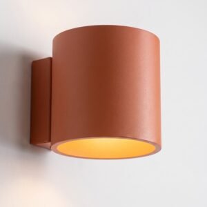 Wall Lamp Orbis 1 Red Ochre Uncategorized Great Lighting UK Ltd