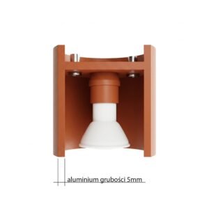 Wall Lamp Orbis 1 Red Ochre Uncategorized Great Lighting UK Ltd