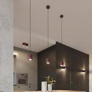 Wall Lamp Orbis 1 Burgundy Uncategorized Great Lighting UK Ltd