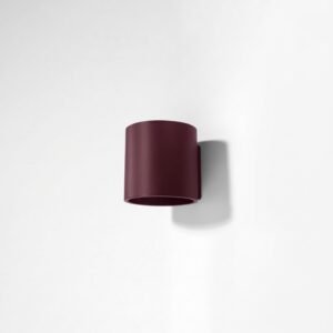 Wall Lamp Orbis 1 Burgundy Uncategorized Great Lighting UK Ltd