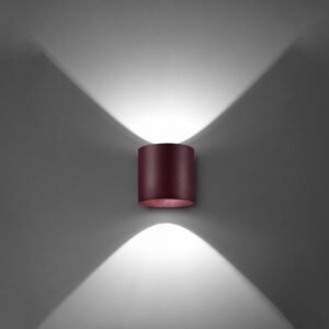 Wall Lamp Orbis 1 Burgundy Uncategorized Great Lighting UK Ltd