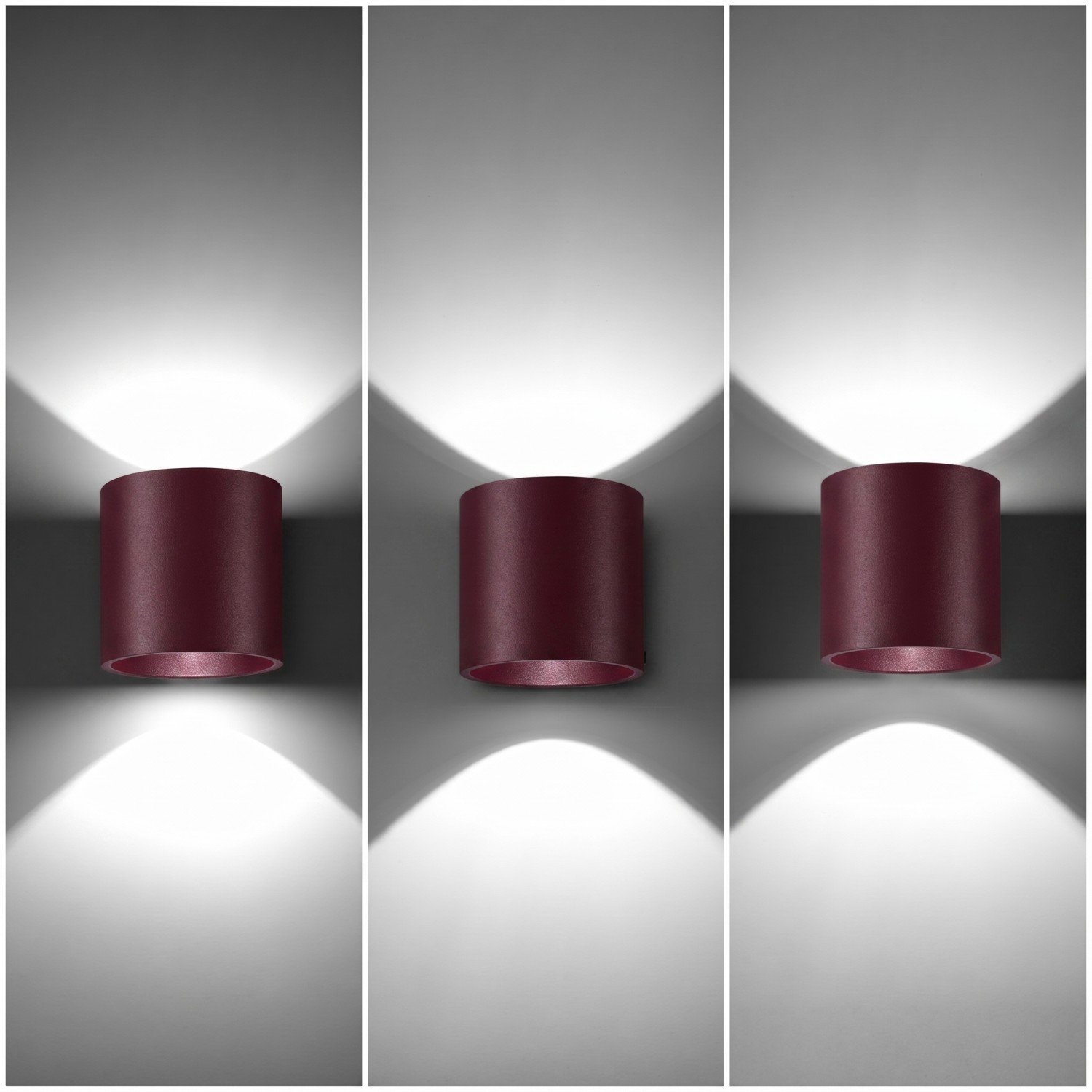 Wall Lamp Orbis 1 Burgundy Uncategorized Great Lighting UK Ltd