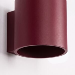 Wall Lamp Orbis 1 Burgundy Uncategorized Great Lighting UK Ltd