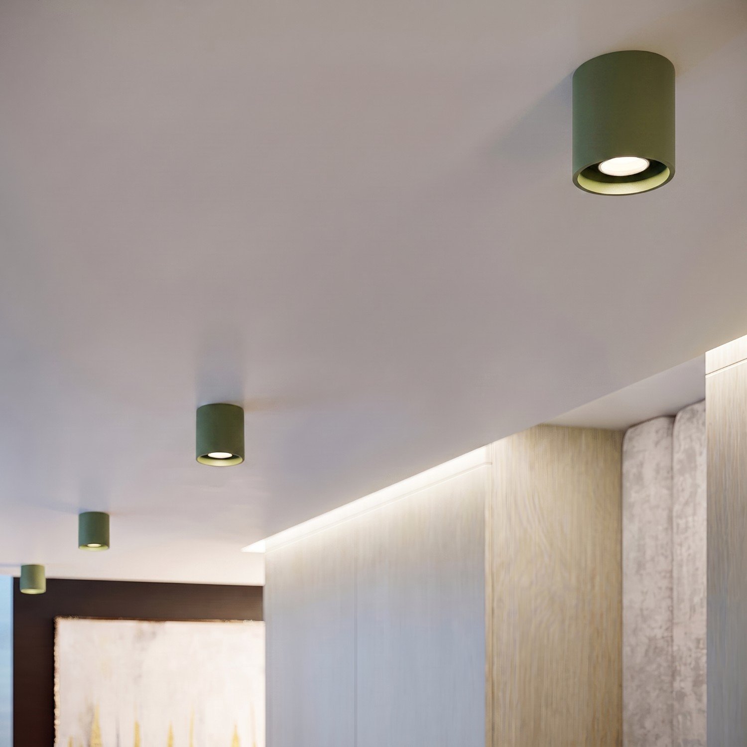 Ceiling Lamp Orbis 1 Olive Green Uncategorized Great Lighting UK Ltd