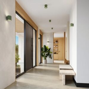 Wall Lamp Orbis 1 Olive Green Uncategorized Great Lighting UK Ltd