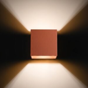 Wall Lamp Quad 1 Red Ochre Uncategorized Great Lighting UK Ltd