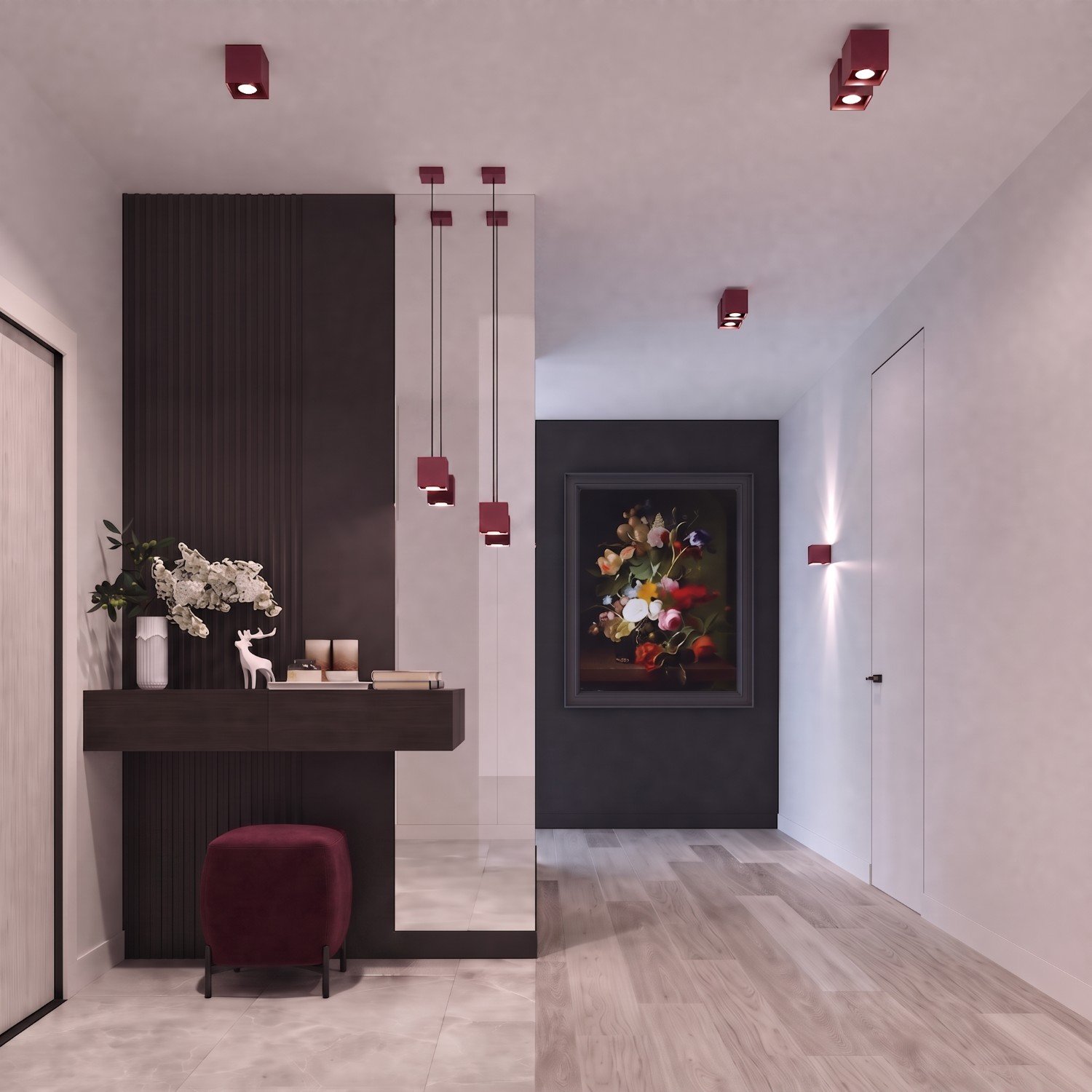 Ceiling Lamp Quad 1 Burgundy Uncategorized Great Lighting UK Ltd