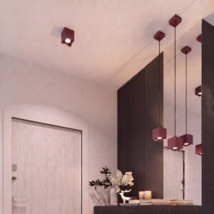 Wall Lamp Quad 1 Burgundy Uncategorized Great Lighting UK Ltd