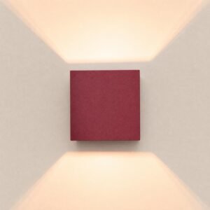 Wall Lamp Quad 1 Burgundy Uncategorized Great Lighting UK Ltd