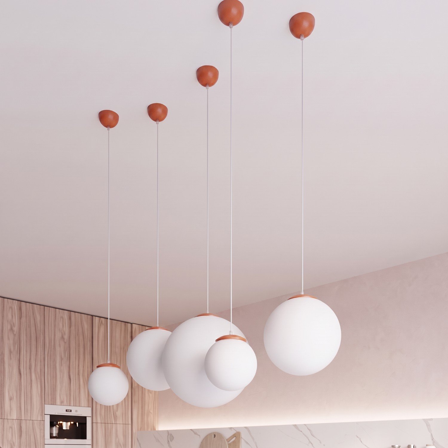 Pendant Lamp Ugo 20 Red Ochre Uncategorized Great Lighting UK Ltd
