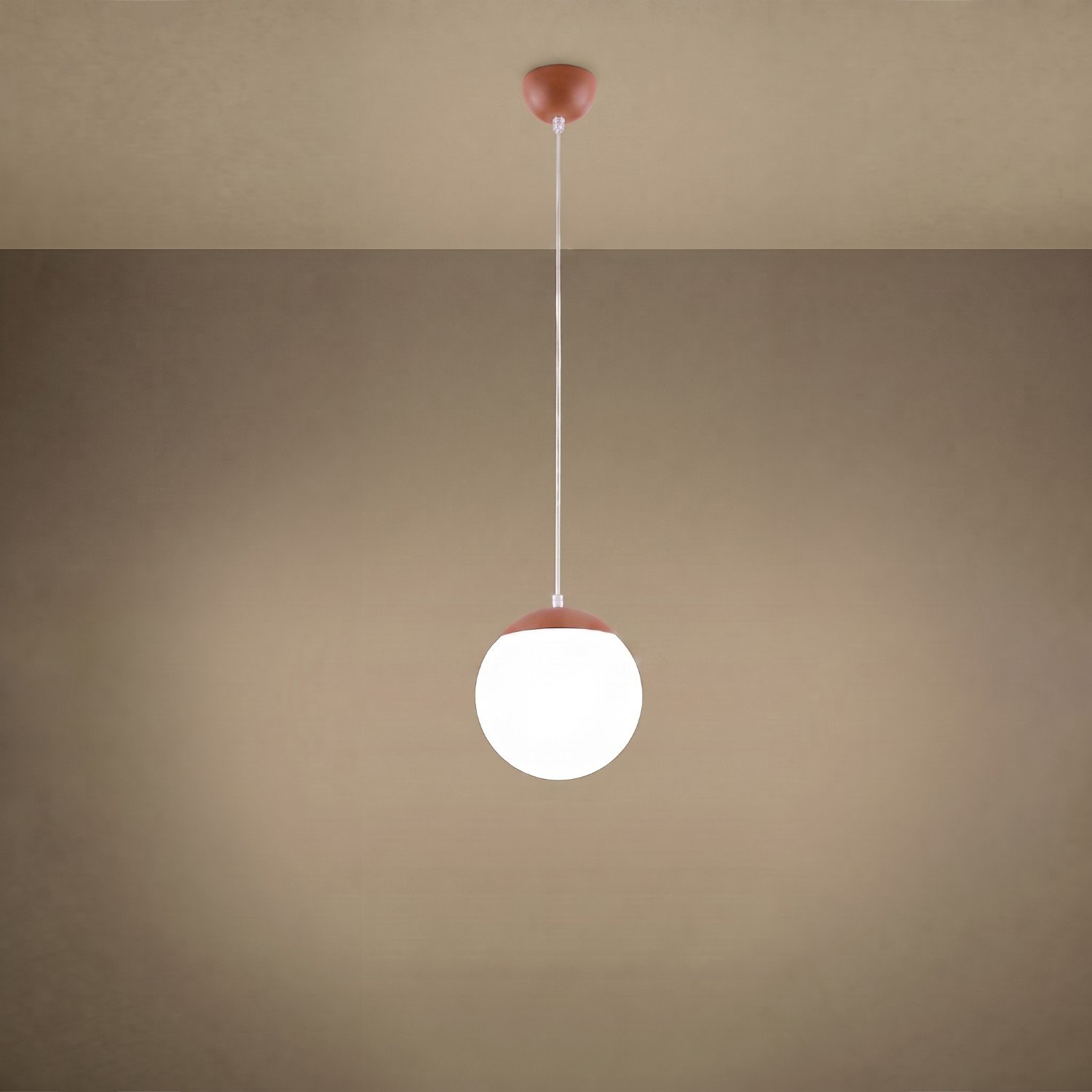 Pendant Lamp Ugo 20 Red Ochre Uncategorized Great Lighting UK Ltd
