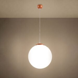 Pendant Lamp Ugo 40 Red Ochre Red Pendant Lights Great Lighting UK Ltd