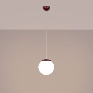 Pendant Lamp Ugo 20 Burgundy Uncategorized Great Lighting UK Ltd