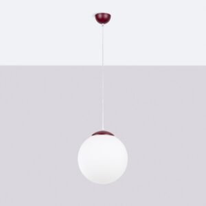Pendant Lamp Ugo 30 Burgundy Uncategorized Great Lighting UK Ltd