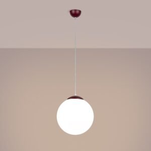 Pendant Lamp Ugo 30 Burgundy Uncategorized Great Lighting UK Ltd