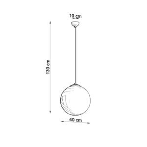 Pendant Lamp Ugo 40 Burgundy Uncategorized Great Lighting UK Ltd