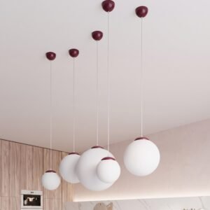 Pendant Lamp Ugo 40 Burgundy Uncategorized Great Lighting UK Ltd