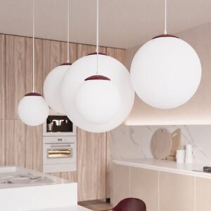 Pendant Lamp Ugo 40 Burgundy Uncategorized Great Lighting UK Ltd