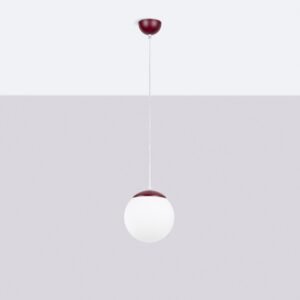 Pendant Lamp Ugo 40 Burgundy Uncategorized Great Lighting UK Ltd