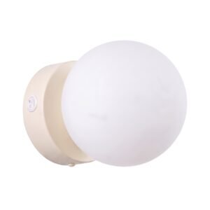 Wall Lamp Yoli 1 Beige with Switch Uncategorized Great Lighting UK Ltd