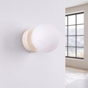 Wall Lamp Yoli 1 Beige with Switch Uncategorized Great Lighting UK Ltd