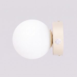 Wall Lamp Yoli 1 Beige with Switch Uncategorized Great Lighting UK Ltd