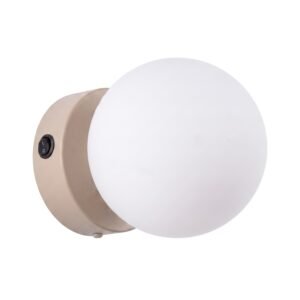 Wall Lamp Yoli 1 Taupe with Switch Uncategorized Great Lighting UK Ltd
