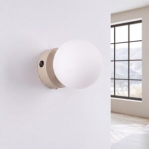 Wall Lamp Yoli 1 Taupe with Switch Uncategorized Great Lighting UK Ltd