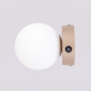 Wall Lamp Yoli 1 Taupe with Switch Uncategorized Great Lighting UK Ltd