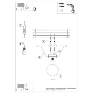 Ceiling Lamp Yoli 1 Taupe Uncategorized Great Lighting UK Ltd