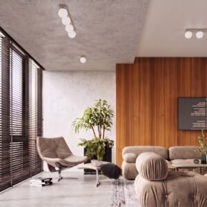 Ceiling Lamp Yoli 6 Taupe Uncategorized Great Lighting UK Ltd