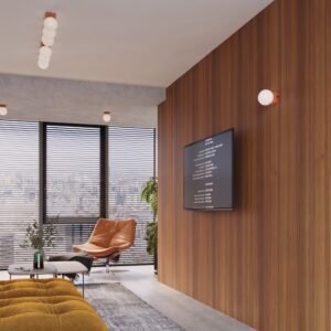 Ceiling Lamp Yoli 1 Red Ochre Uncategorized Great Lighting UK Ltd