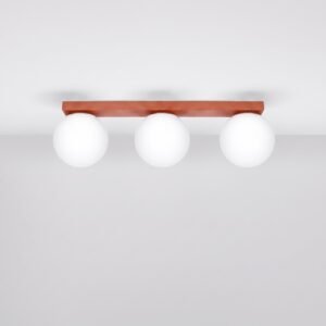 Ceiling Lamp Yoli 3 Red Ochre Uncategorized Great Lighting UK Ltd